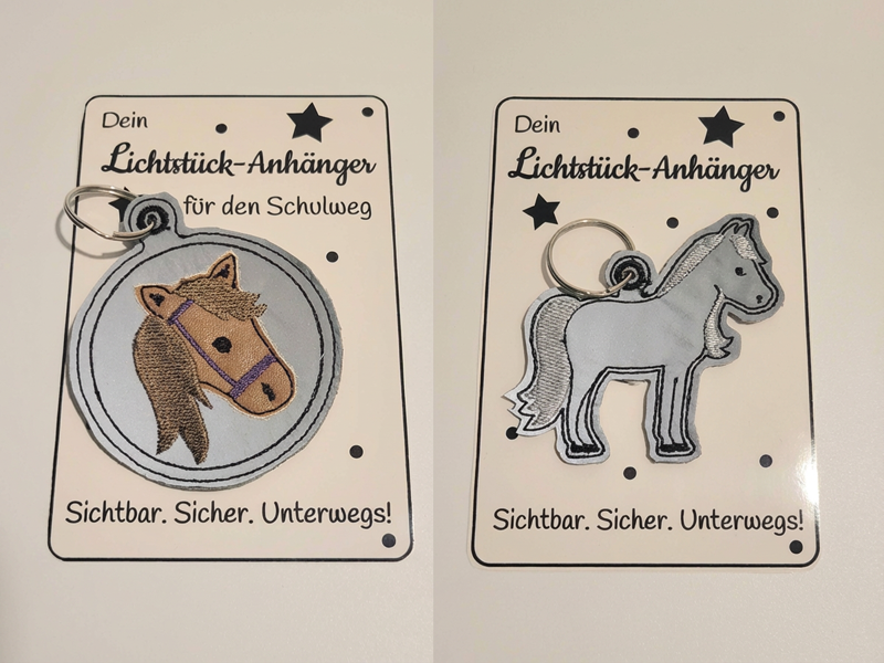 Lichtstück Anhänger Pony Liebe - ITH-Stickdatei